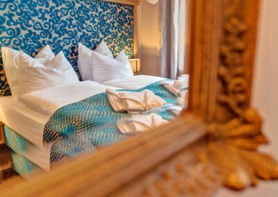 Room Turquoise at SPREE.Hotel in der Altstadt. Double bed